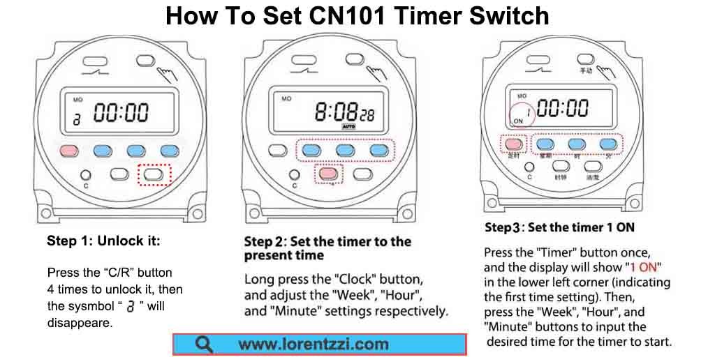 How to set CN101 timer switch-1