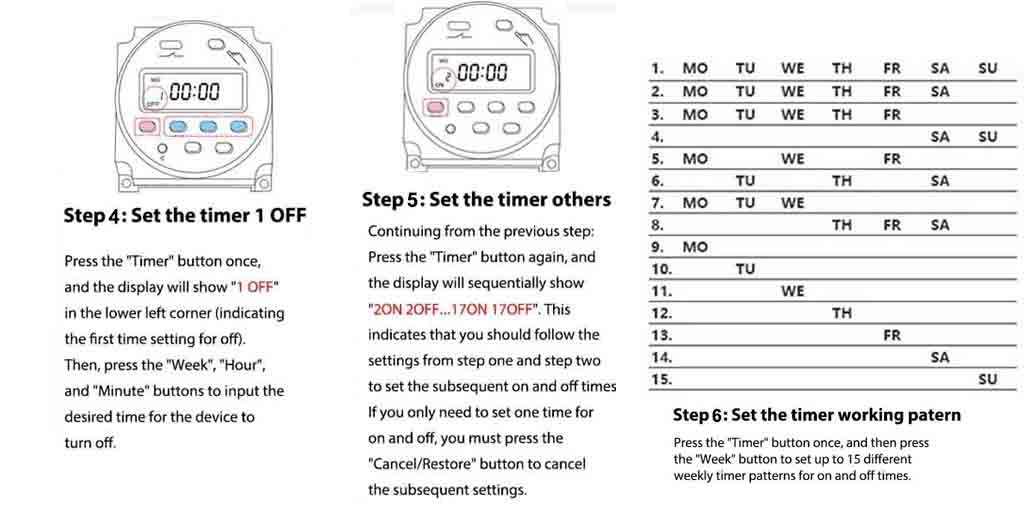 How to set CN101 timer switch-2