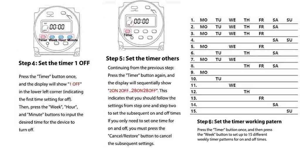 Jak skonfigurować wyłącznik czasowy CN101 krok 2