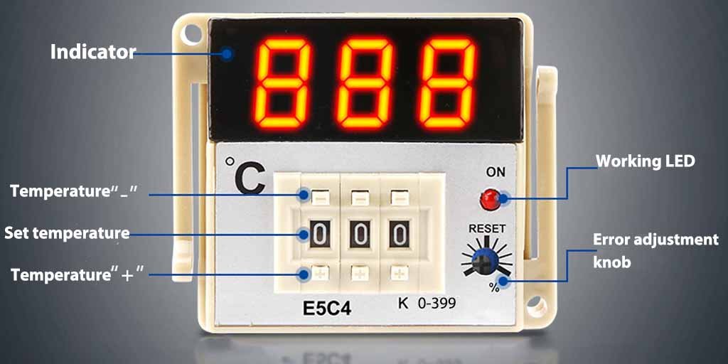 E5C4 temperature controller panel explanation