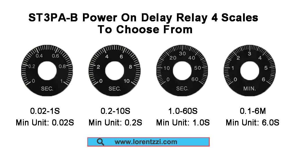 ST3PA-B Power On Delay Relay 4 Scales to choose from