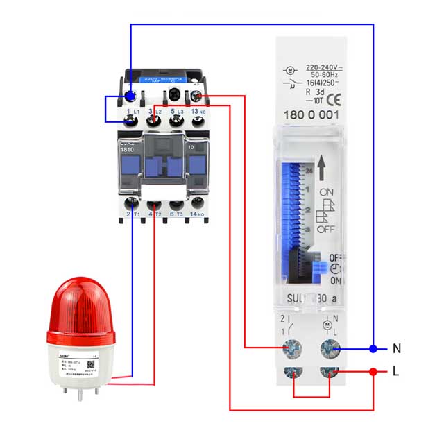 SUL180 24 hour machanical timer and contactor wiring