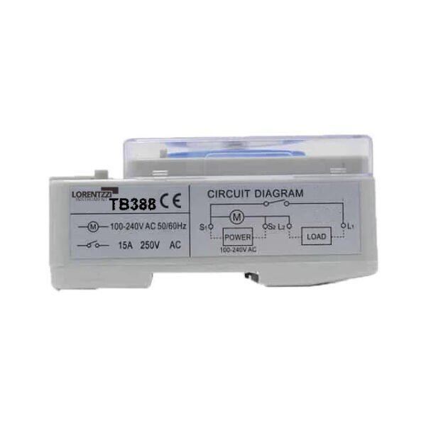 TB388 mechanical daily timer switch nameplate