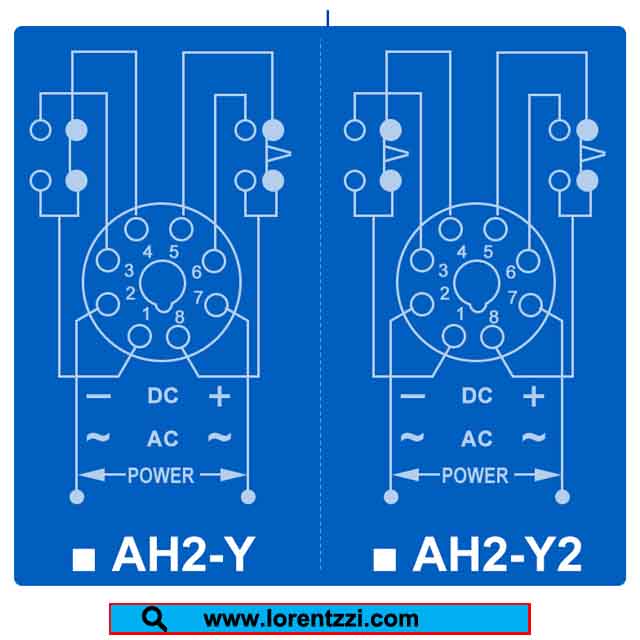 AH2-Y IC On Delay Timer Relay wiring diagram