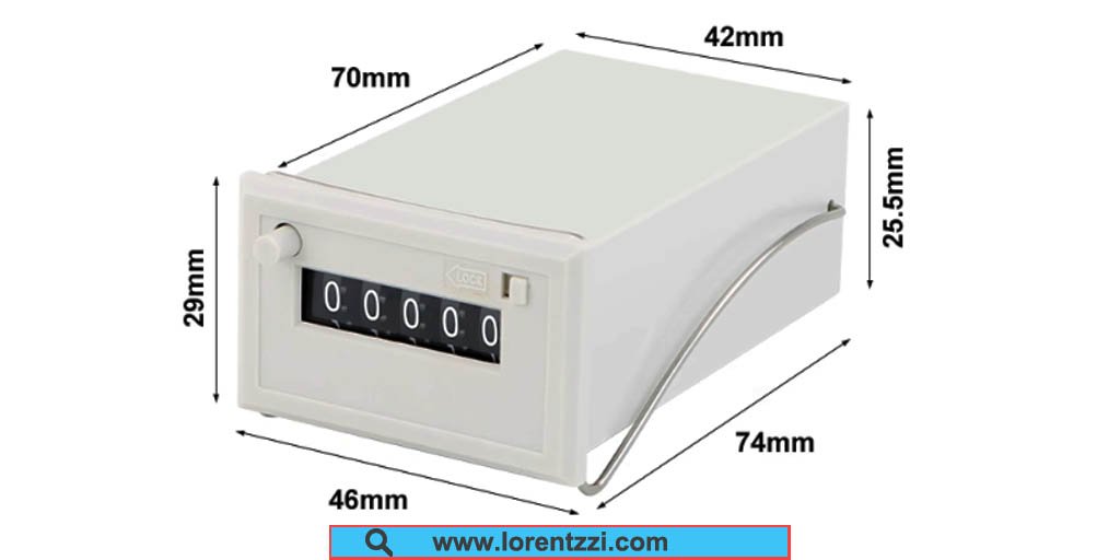CSK5-NWK 5-cyfrowy licznik elektromagnetyczny wymiar