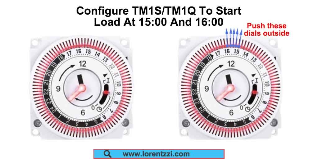 Configure TM1S or TM1Q to start load at 3 pm and 4 pm