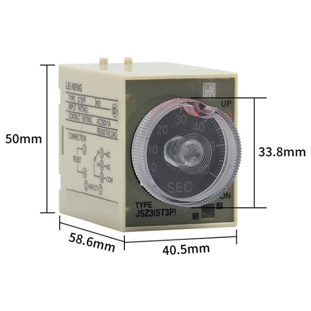 ST3PF off delay time relay dimension