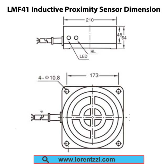 LMF41 Inductive Non Contact Sensor Dimension