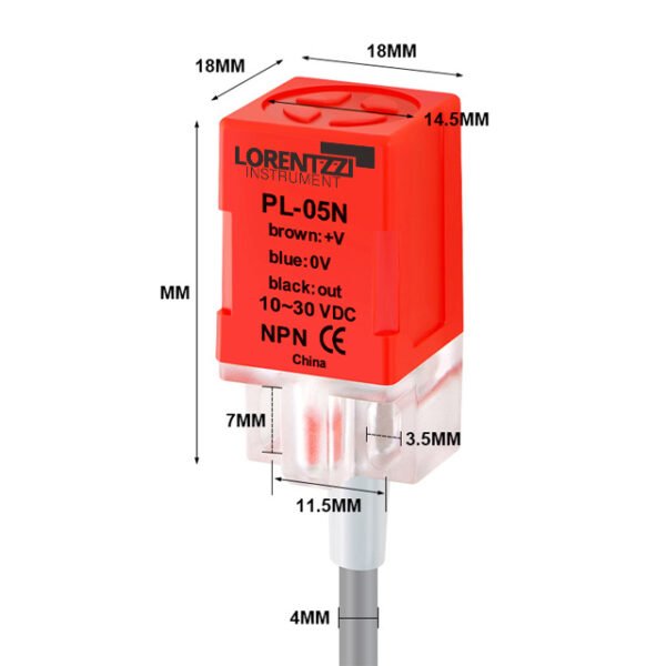 PL-05N inductive proximity switch product dimension