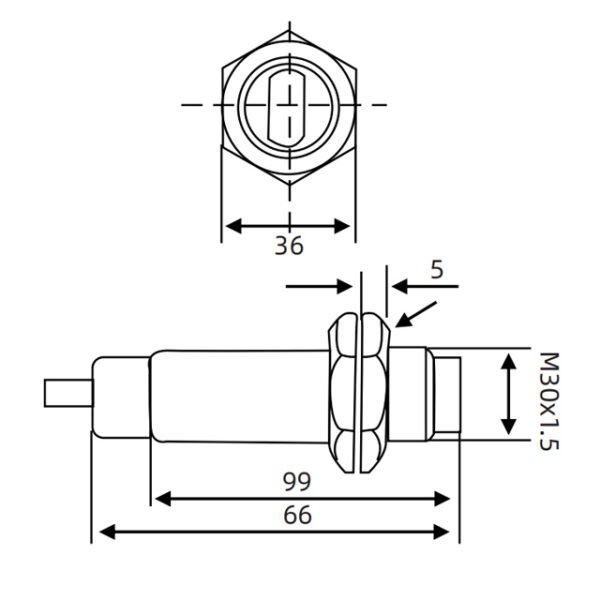 Lorentzzi M30 thread size G30 photoelectric sensor product dimension