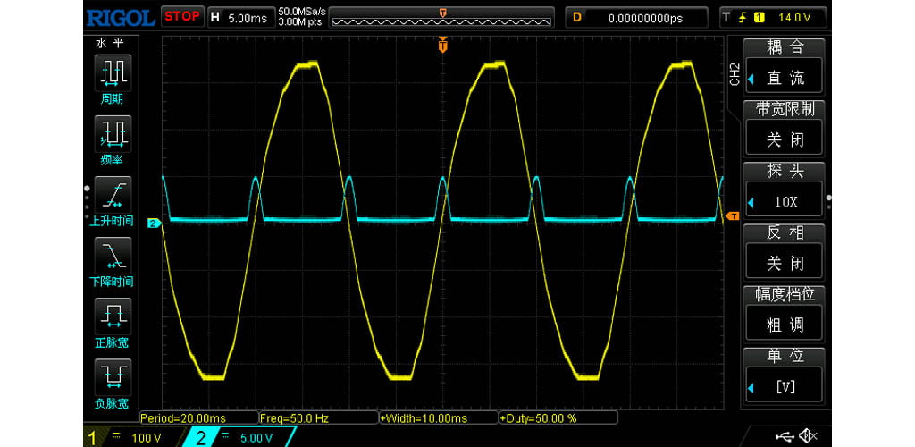 SCR power regulator zero-crossing waveform