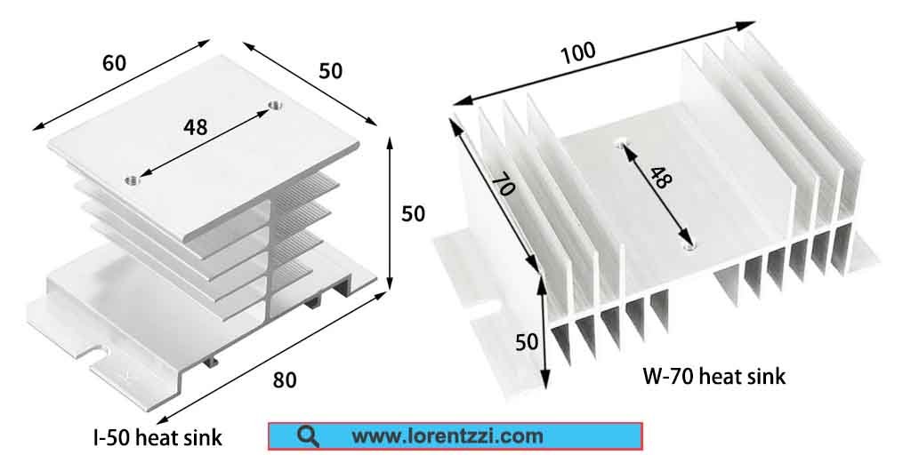 25 amps DC to AC Solid State Relay Heat Radiator