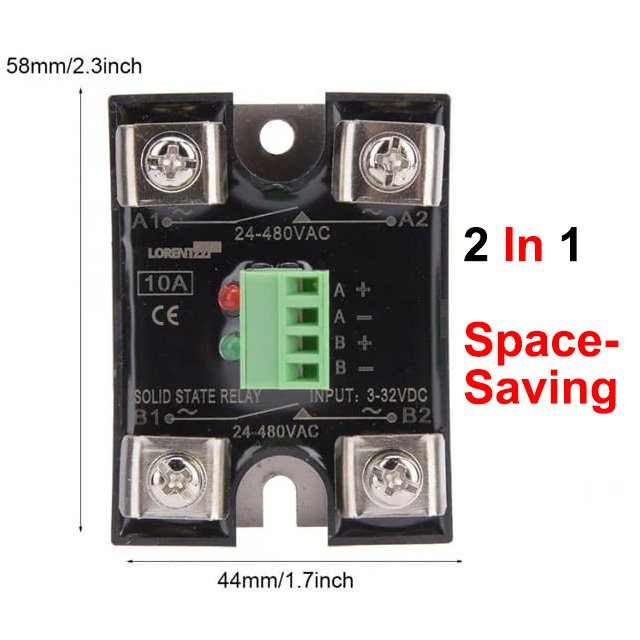 Lorentzzi 2 in 1 dual solid state relay(SSR)
