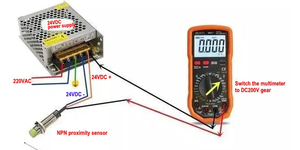Use a multimeter to test a proximity sensor