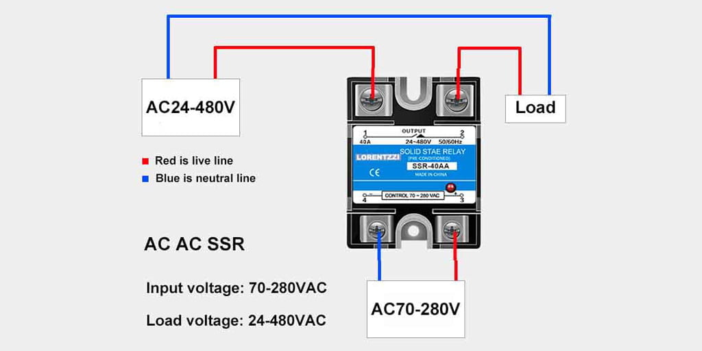 single phase AC AC SSR wiring diagram