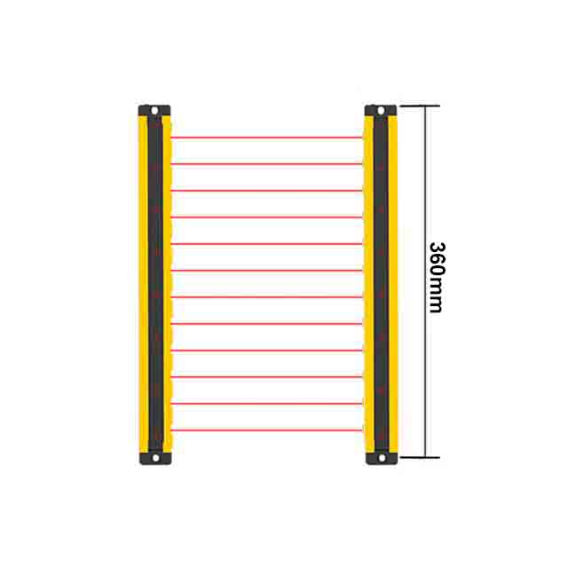 360mm protection height safety light curtain sensor