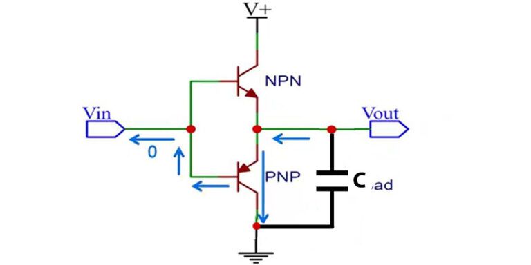 NPN-turning-off-PNP-turning-on-in-a-push-pull-circuit