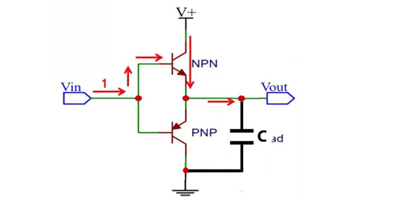 NPN-turning-on-PNP-turning-off-in-a-push-pull-circuit