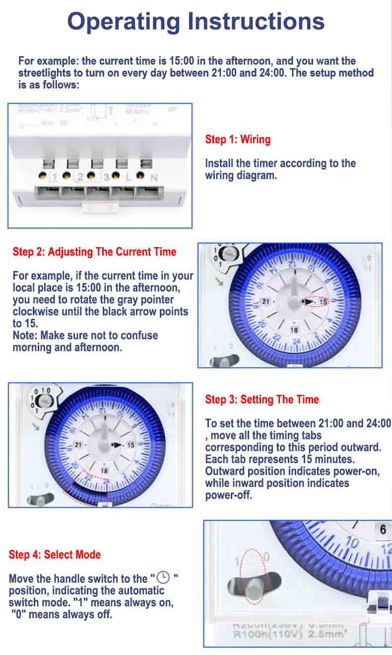 SUL 181 D Analog Timer Switch Operating Instructions