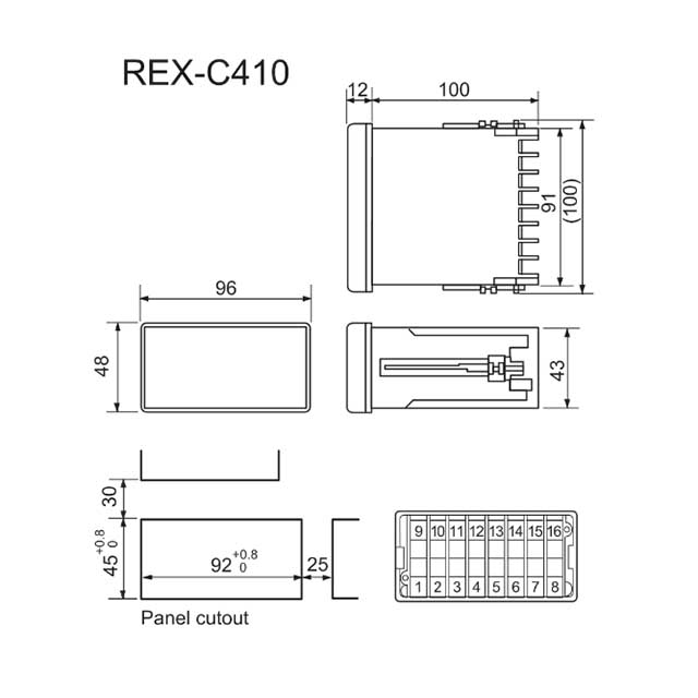 REX-C410 product dimension