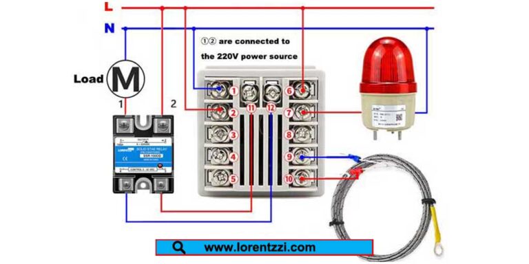 Wet contacts wiring diagram in tempertaure controller