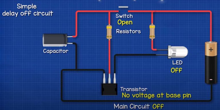 Off delay timer circuit diagram