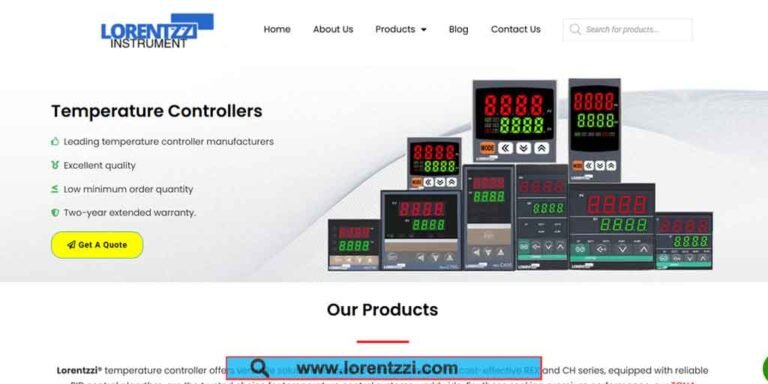 Lorentzzi PID temperautre controllers page screenshot