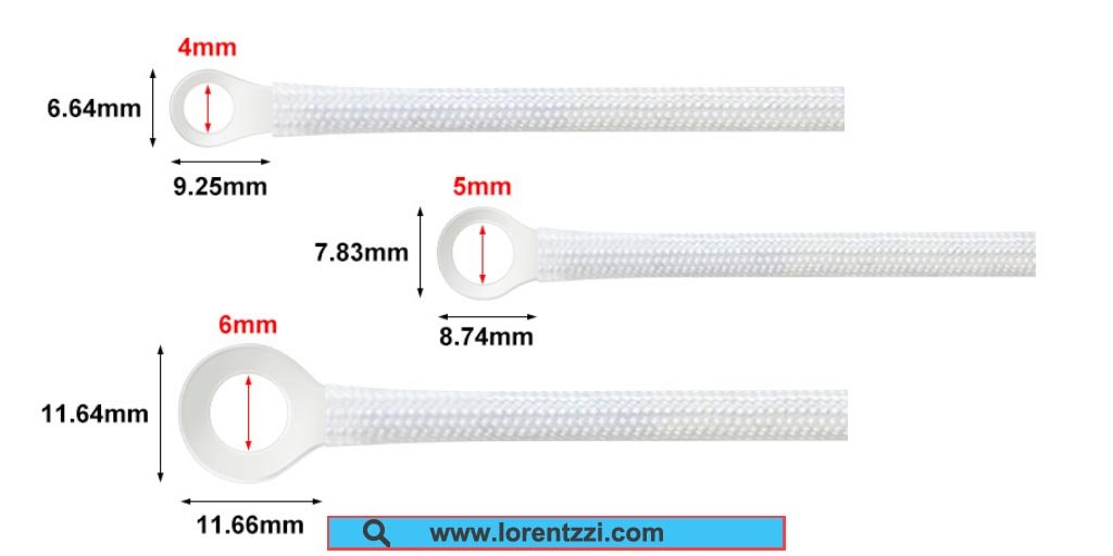Lorentzzi ring type J thermocouple product dimensions