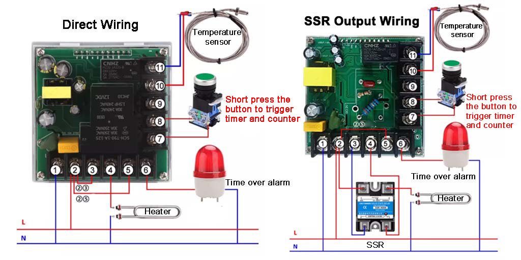 Temperature Controller With Timer And Counter wiring diagram
