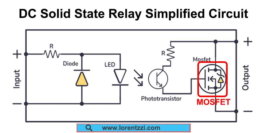 DC solid state relay circuit