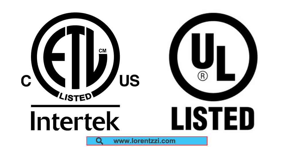 ETL listed and UL listed marks