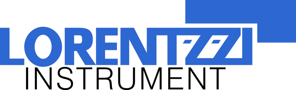Lorentzzi logo in blue and black colors