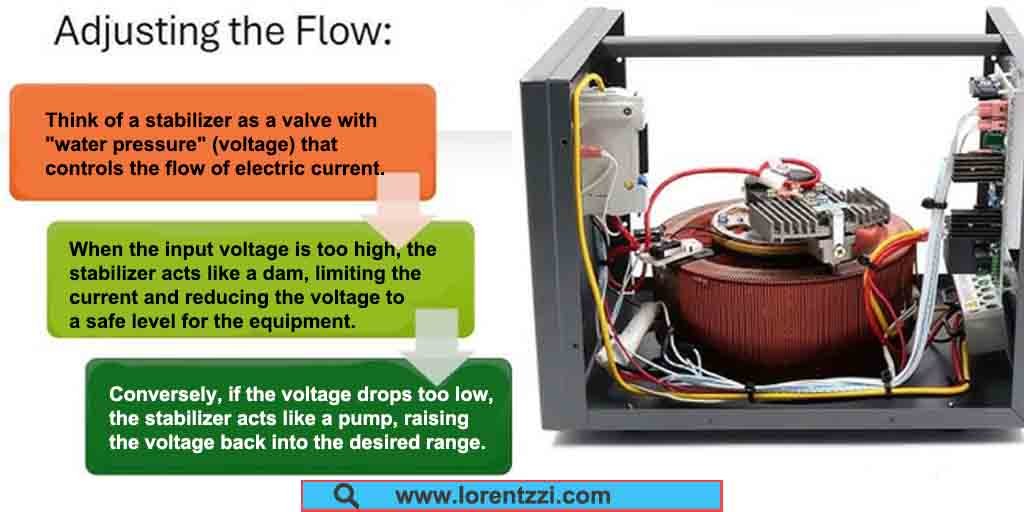 Voltage stabilizer working flow