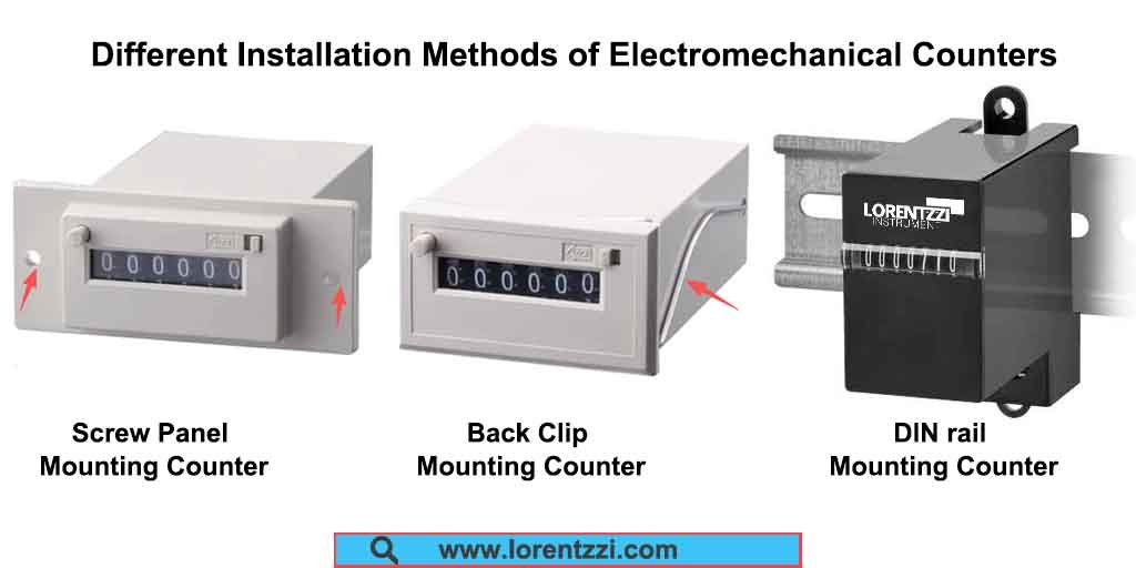 Diferentes métodos de instalação de contadores eletromecânicos