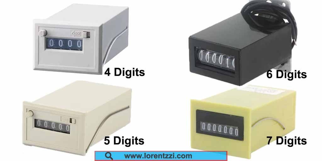Contadores eletromecânicos Lorentzzi de 4, 5, 6 e 7 dígitos