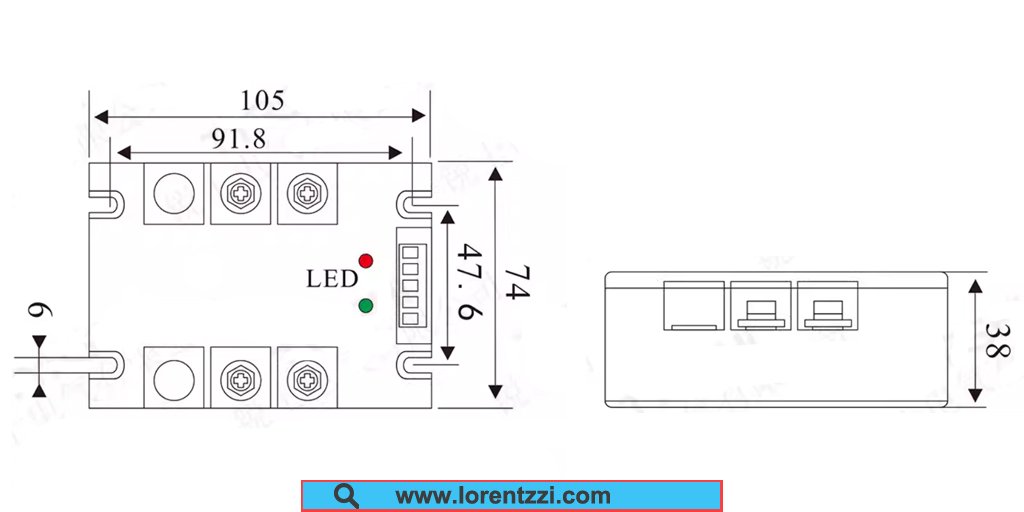 Single-Phase Fully Isolated Intelligent Voltage Regulation Module Product Dimension