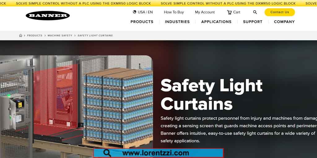 Banner safety light curtain