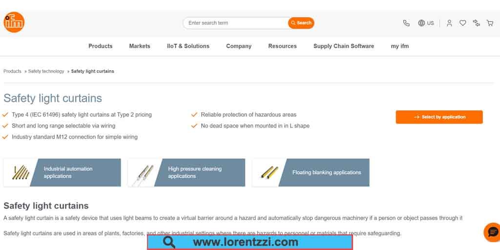 IFM safety light curtain