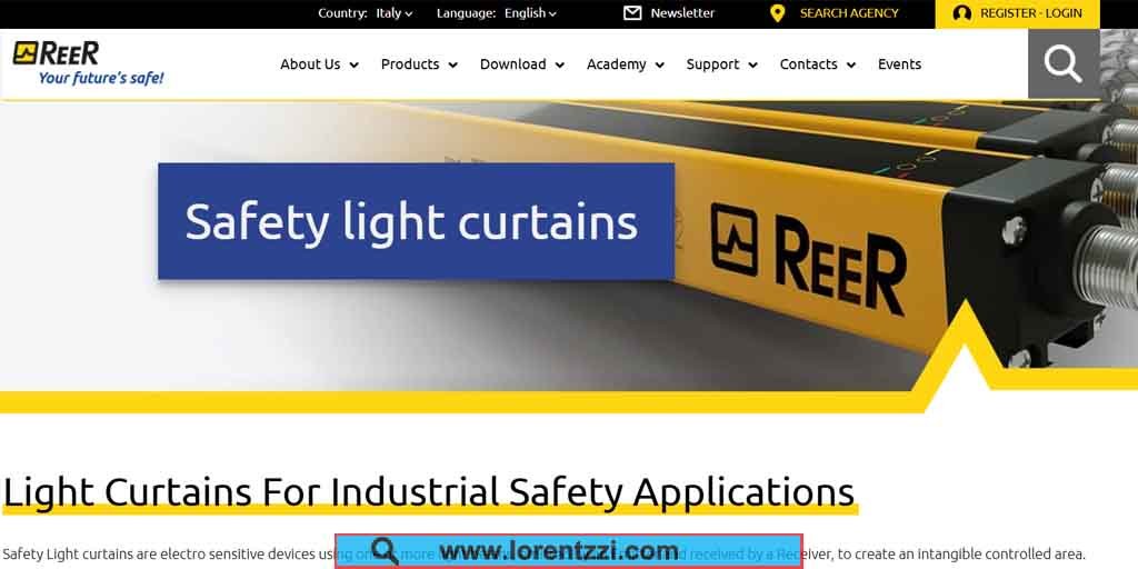 Reer safety light curtain