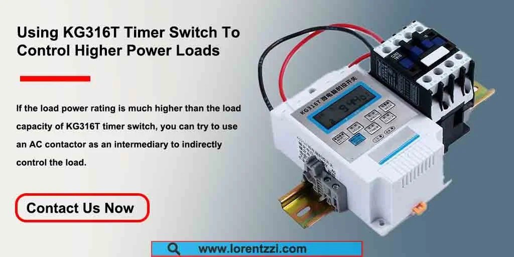 Contator utilizado com temporizador para controlar a iluminação